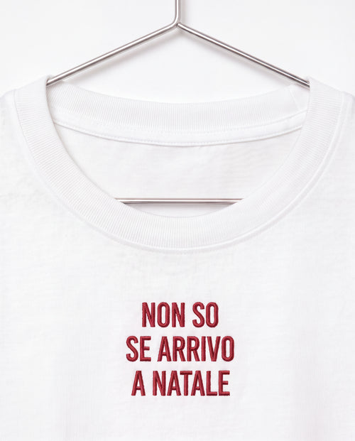 Non so se arrivo a natale - Oversized Embroidered T-Shirt | Brand Umile
