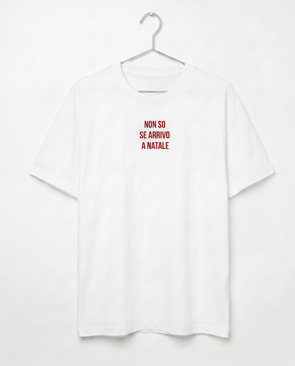 Non so se arrivo a natale - Oversized Embroidered T-Shirt | Brand Umile